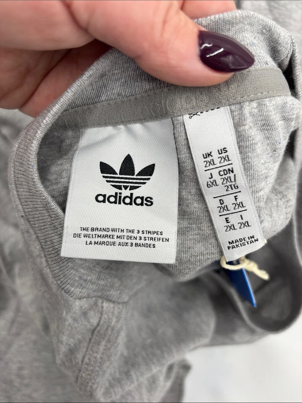 Adidas Trefoil Essentials Short Sleeve T-Shirt in Medium Grey Heather